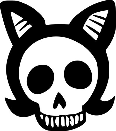 skull. web icon simple illustrationの写真素材