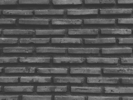 black brick wall texture background, abstract background.の写真素材