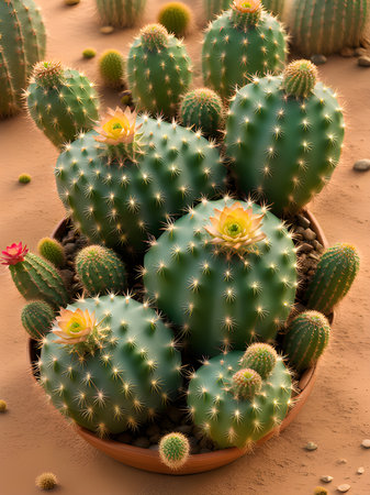 close up cactus in the gardenの素材