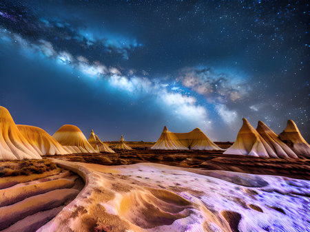 milky way in the nightの素材