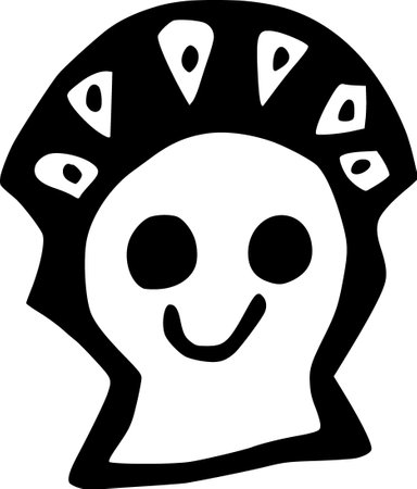 cute face cartoon emoticons, illustrationの写真素材