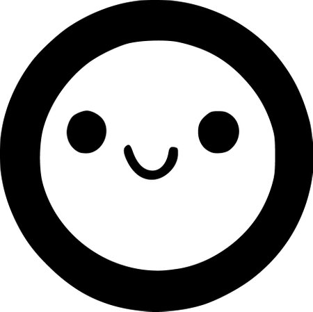 cute face cartoon emoticons, illustrationの写真素材