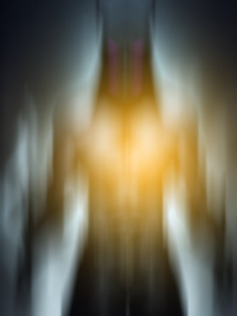 fantasy monster in a dark scene. illustrationの写真素材