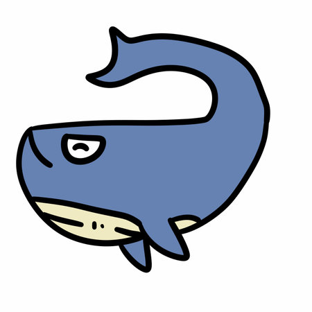 cute and funny whale characterの写真素材
