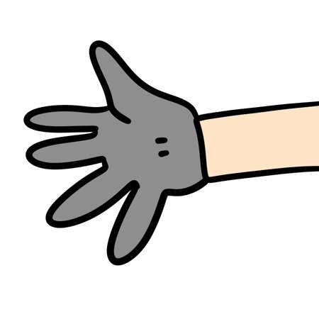 art doodle hand with gloveの写真素材