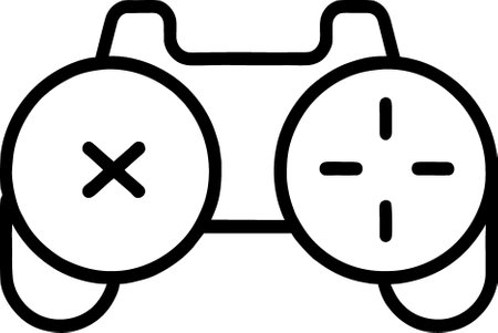 art game joystick icon on white backgroundの写真素材