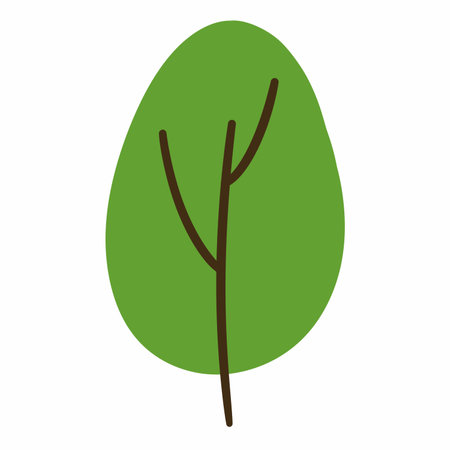 tree icon on white background, illustrationの写真素材