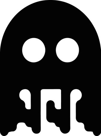 monster ghost icon in trendy style isolated backgroundの写真素材