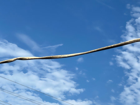 cable on the blue sky