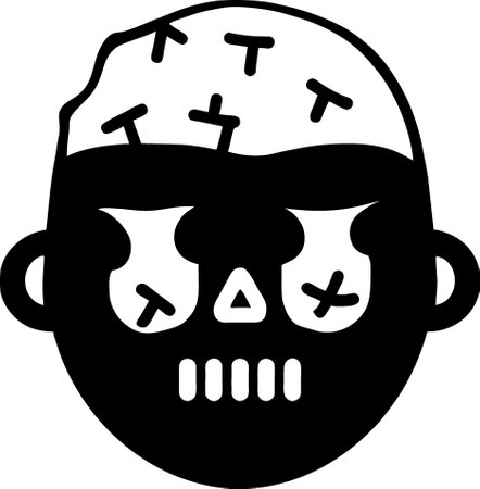 halloween icon, illustration on white backgroundの写真素材