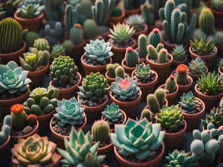 beautiful cactus in the gardenの素材