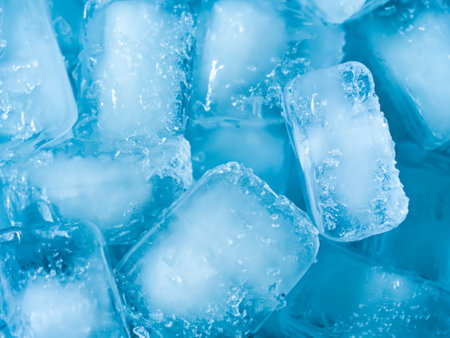 ice cubes background, close upの素材