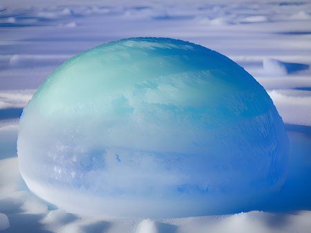 ice on the frozen lake in winterの素材