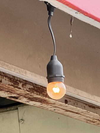 vintage lamp on the ceiling