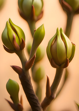 bud flower in nature gardenの素材