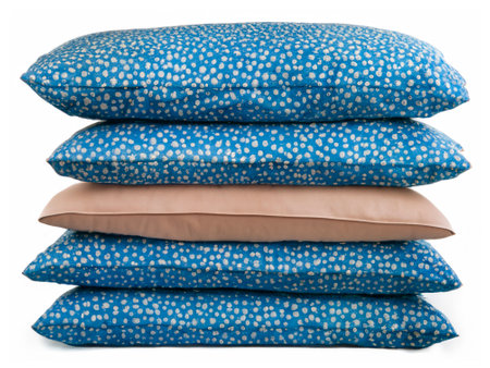 set of different pillows on white backgroundの素材