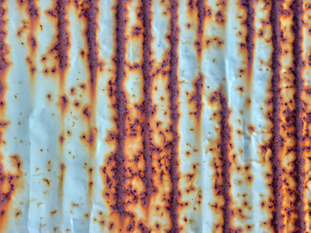 old rusty metal texture with cracksの素材