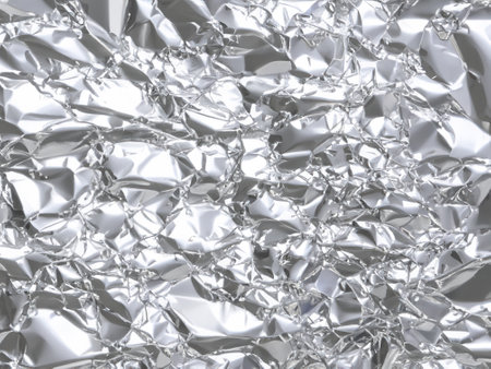 close up crumpled foil texture backgroundの素材