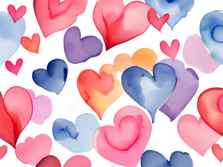 valentine day background with hearts. illustrationの素材