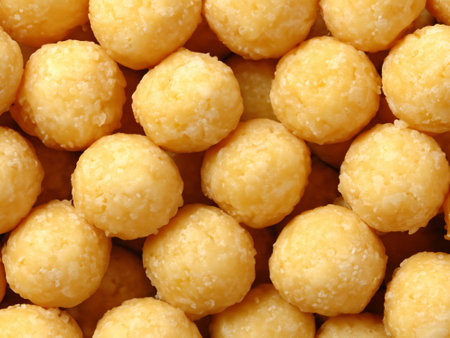 background of tasty sweet potato ballsの素材