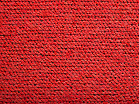 red knitted fabric texture backgroundの素材