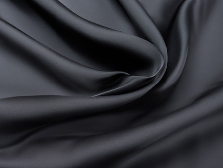 black satin fabric texture backgroundの素材