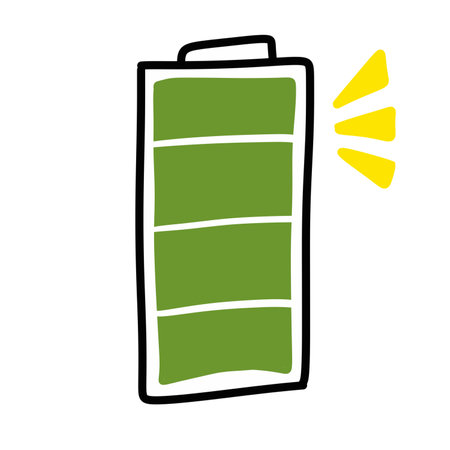 battery energy icon, outline styleの写真素材