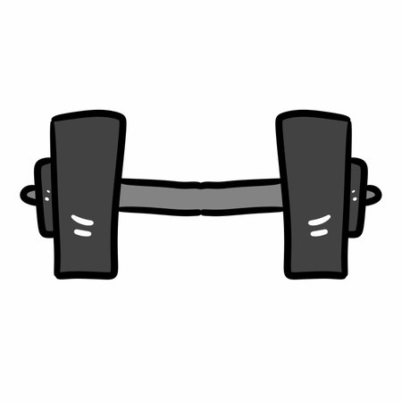 lifting bell gym equipment icon illustration designの写真素材