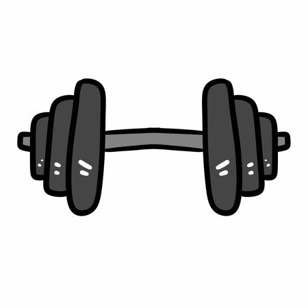 lifting bell gym equipment icon illustration designの写真素材