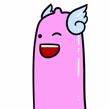 illustration of cartoon cute condomの写真素材