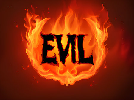 burning red fire on the black background.の素材