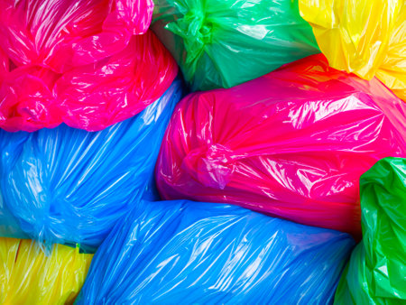 plastic bags full of garbageの素材