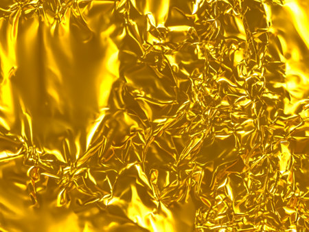 close up gold foil texture backgroundの素材
