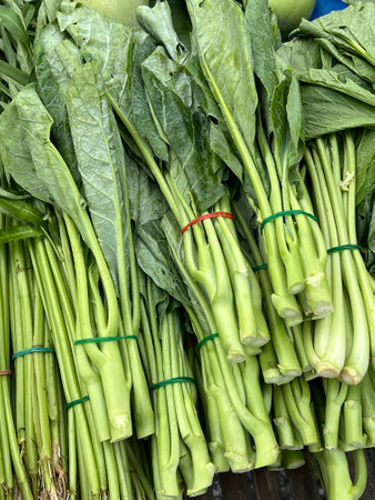 green chinese kale in market