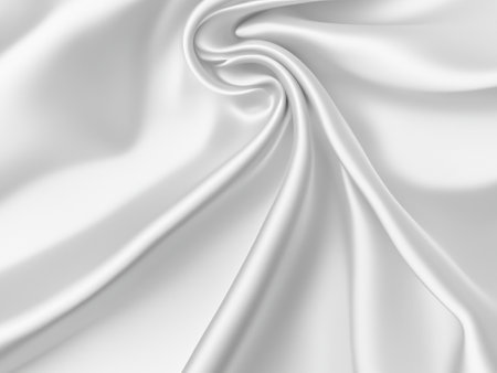 white and white wavy fabric backgroundの素材