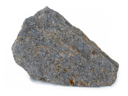 granite rock, isolated on white backgroundの素材