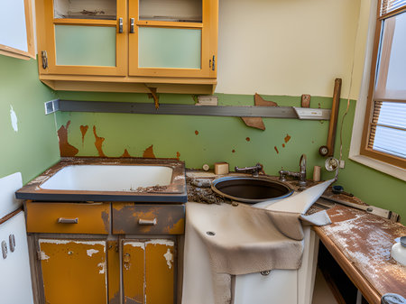 old kitchen in the country houseの素材