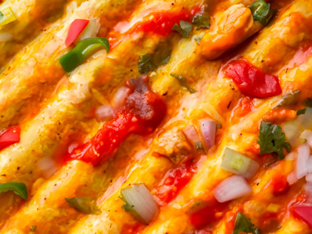 mexican tortillas with guacamole, corn and cheeseの素材