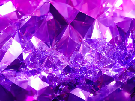 abstract crystal background with purple crystalsの素材
