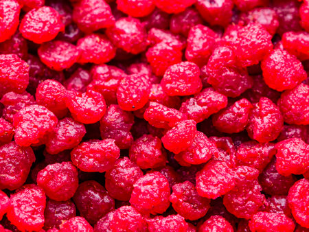 red sweet candies as backgroundの素材