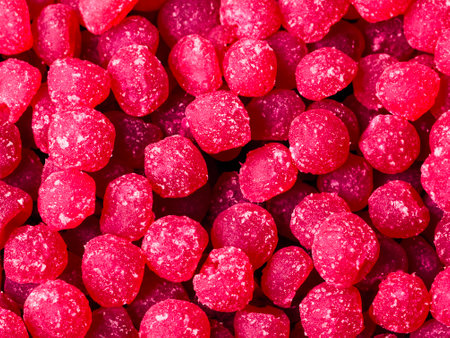 red sweet candies as backgroundの素材