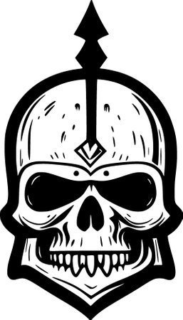 skull and crossed swords. black and white illustration isolated on background.の写真素材