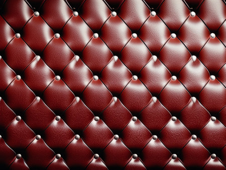 luxury leather sofa with a upholstery texture. 3d render illustration.の素材