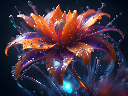 digital painting of a flower, digital artの素材