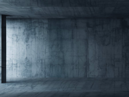 concrete room empty and concrete wall.の素材