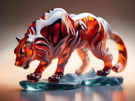 3d rendering of a tigerの素材