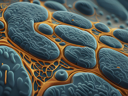 abstract background with colorful pattern of cells, 3d illustration.の素材