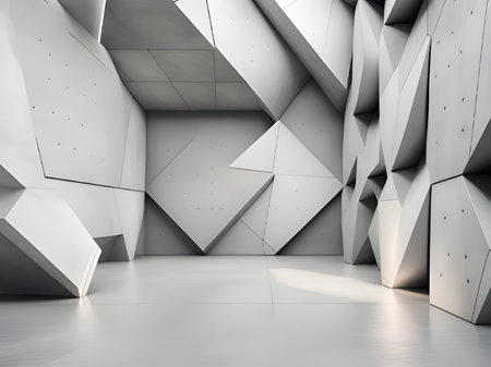 empty space room with concrete wallの素材