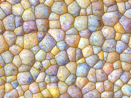 mosaic of stone wall texture for backgroundの素材