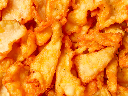 close up crispy pork textureの素材